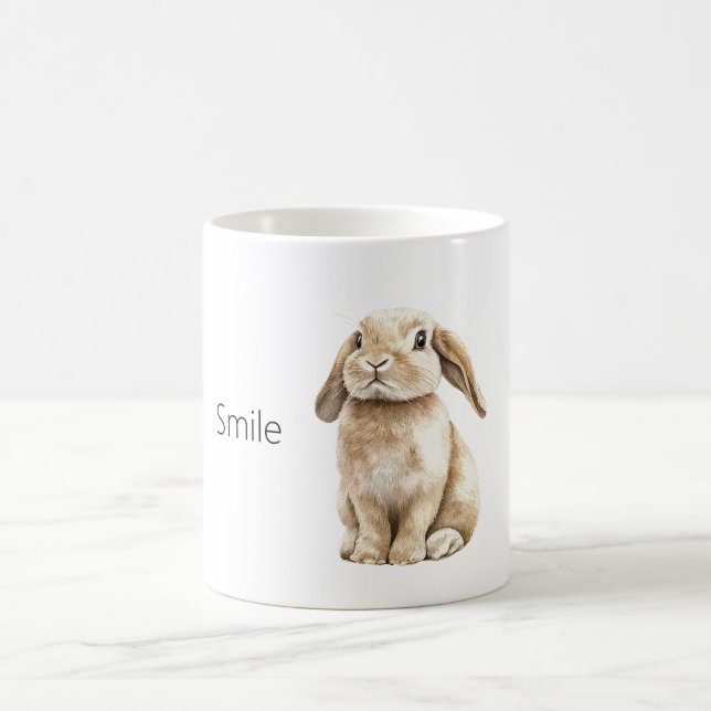 Kaninchenlächeln Kaffeetasse (Mittel)