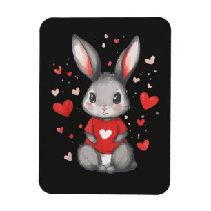 Kaninchenliebhaber-Herzmädchen Magnet