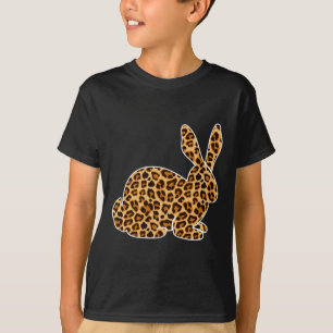 Kaninchenliebhaber Tier Tierdruck Leopard Mädchen T-Shirt