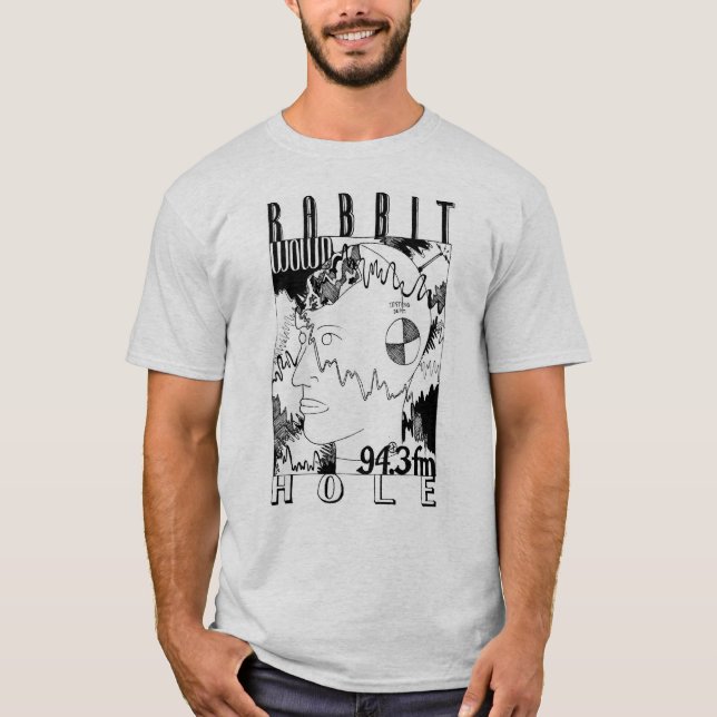 Kaninchenloch 1991 Vintages Design T-Shirt (Vorderseite)