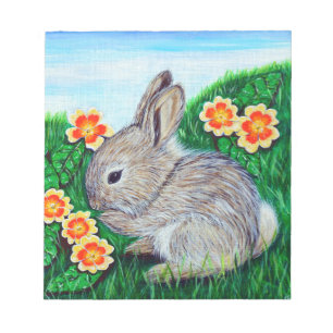 Kaninchenmalerei in Springtime Notizblock