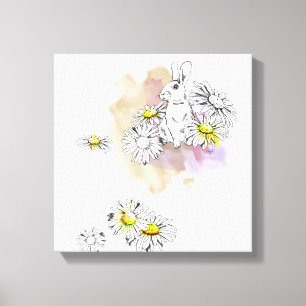 Kaninchenmalerei Leinwanddruck