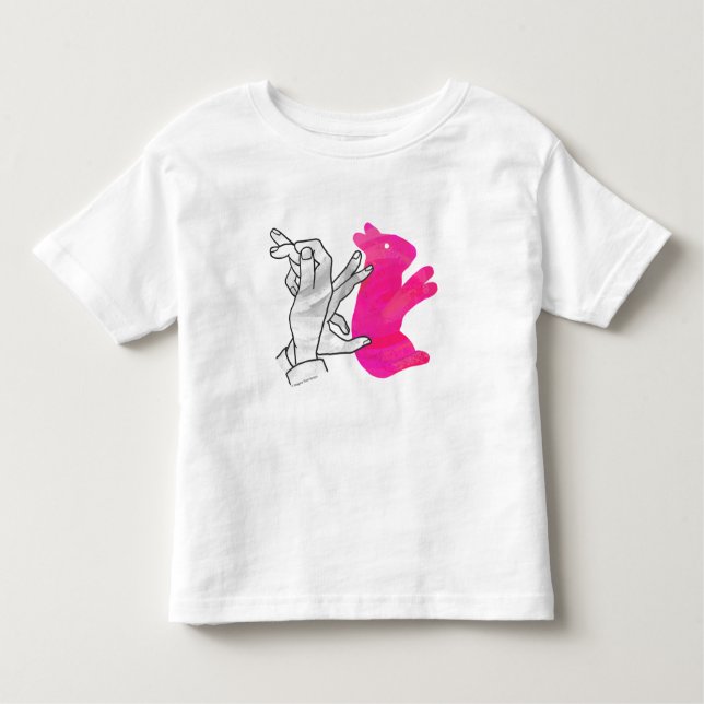 Kaninchenrosa der Hand Silhouette Kleinkind T-shirt (Vorderseite)
