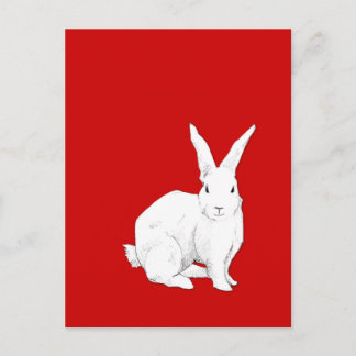 Kaninchenrote Postkarte