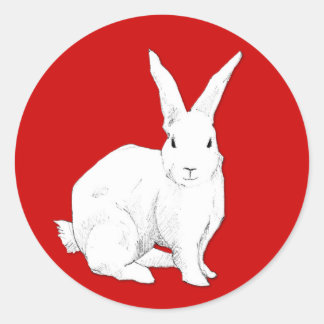 Kaninchenroter Sticker