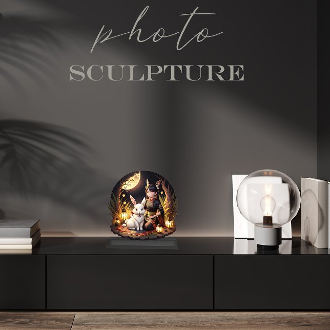 Kaninchenskulptur.verwandelt ein Foto in eine Stat Fotoskulptur Magnet (Von Creator hochgeladen)