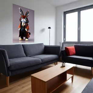 Kaninchenspieß   Art der AI Poster