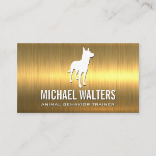 Kanine-Dog-Logo   Gold Metallic Visitenkarte