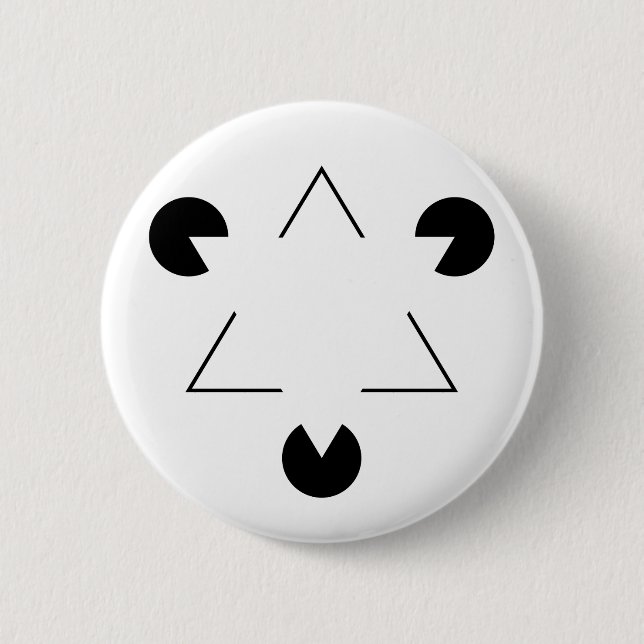 Kanizsa-Dreieck Button (Vorderseite)