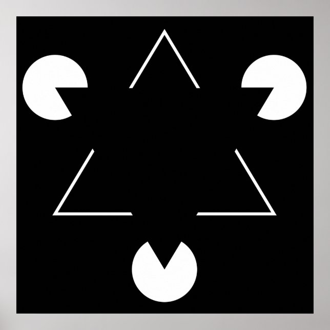 Kanizsa-Dreieck Poster (Vorne)