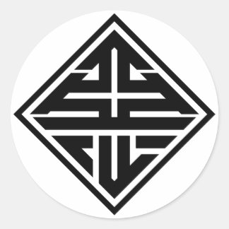 kanji "悪" runder aufkleber