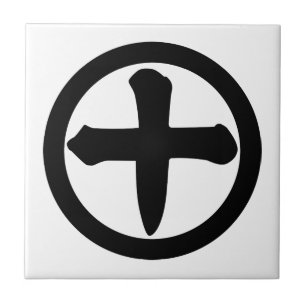 Kanji 10 im Kreis Fliese