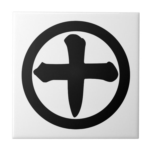 Kanji 10 im Kreis Fliese (Vorderseite)