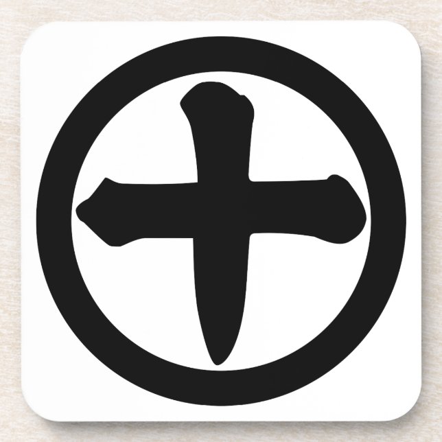 Kanji 10 im Kreis Untersetzer (Vorderseite)