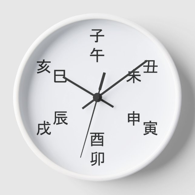 Kanji Clock - Chinese Zodiac - Time of the Day - Uhr (Vorderseite)