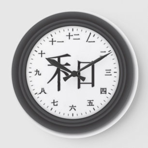 Kanji Große Wanduhr
