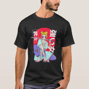Kanji Japanisch Samurai Ninja Girl Woman Design T-Shirt