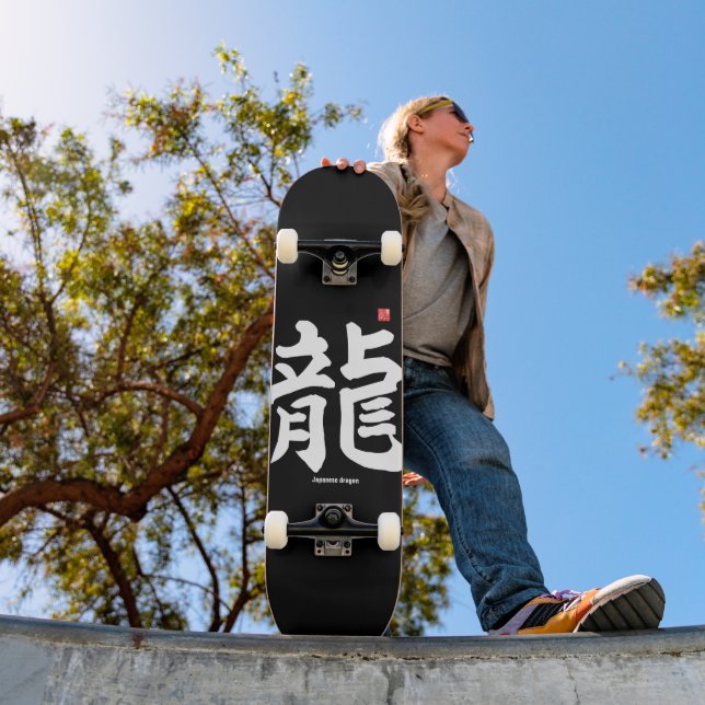 Kanji - Japanischer Drache - Skateboard (Außenbereich 1)