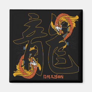 Kanji Koi Fisch-Drache Magnet