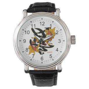 Kanji Koi Fisch-Liebe Armbanduhr