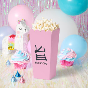Kanji Köstliche schwarz-rosa Popcornboxen Geschenkschachtel
