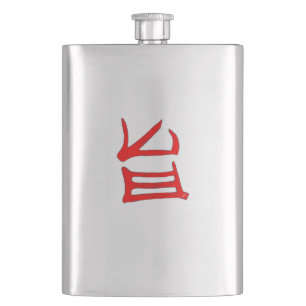 Kanji Köstlicher roter Edelstahlkolben Flachmann