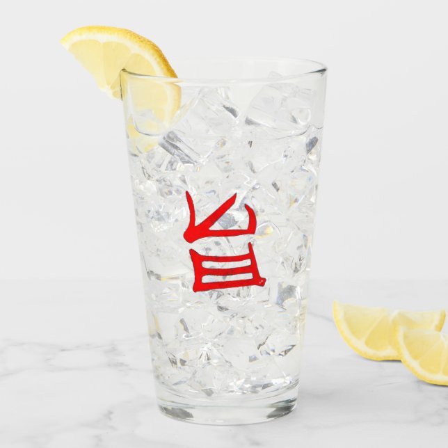 Kanji Köstlicher roter Glaswäscher Glas (Vorderseite Ice)
