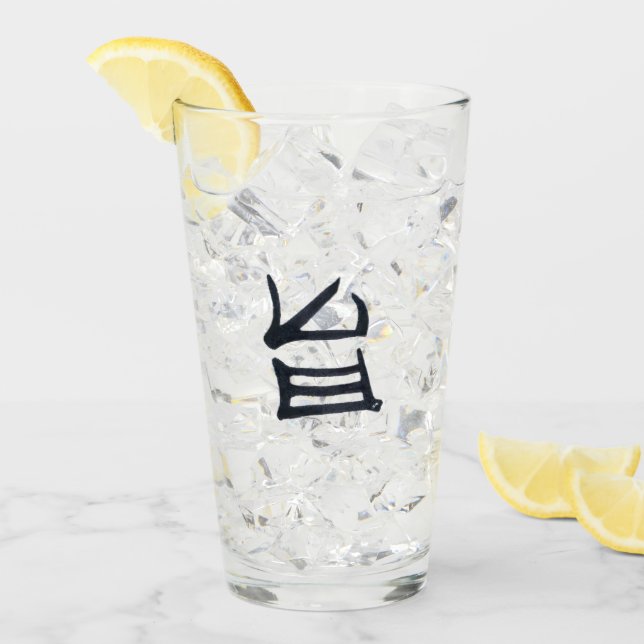 Kanji Köstlicher schwarzer Glaskrüber Glas (Vorderseite Ice)