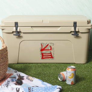 Kanji Leckere rote große Kontur siehe Thronaufkleb Aufkleber