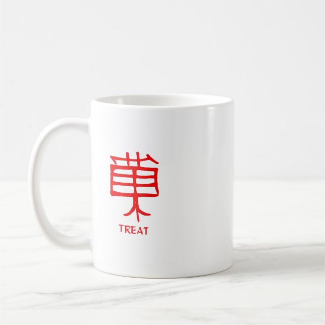 Kanji Leckerei Rote Tasse (Links)