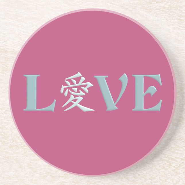 Kanji Liebe Untersetzer (Vorne)
