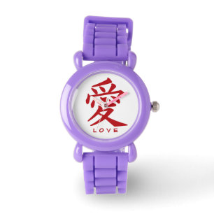 Kanji-Liebegewohnheitsuhren Armbanduhr
