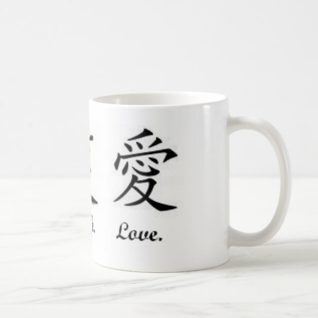 Kanji-Livelachen-Liebe-Klassiker-Tasse Kaffeetasse (Rechts)