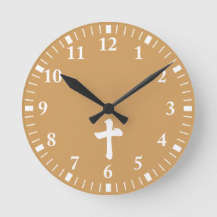 Kanji numeral ten runde wanduhr