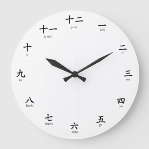 Kanji Romaji Numbers Learn to Count in Japanese  Große Wanduhr