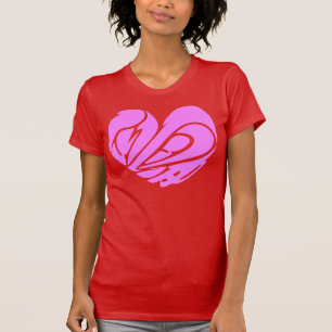 [Kanji] Rosa herzförmige Liebe T-Shirt