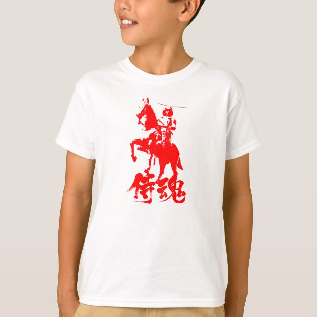[Kanji] Samurai Spirit 3 mit rotem Chor T-Shirt (Vorderseite)