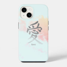 KANJI-SYMBOL FÜR LIEBE HIMMEL UND WOLKEN IPHONE-HÜ
