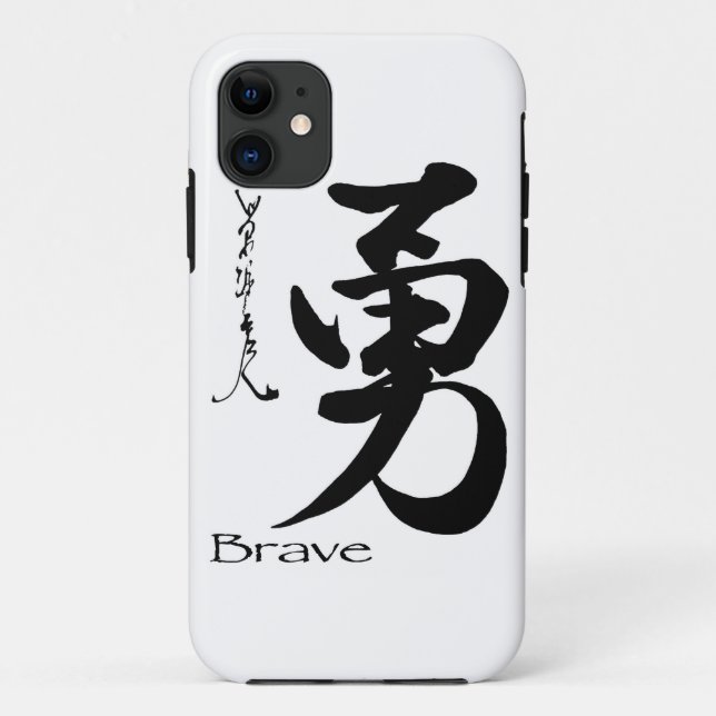 Kanji-Symbol-TAPFERE japanische chinesische Case-Mate iPhone Hülle (Rückseite)