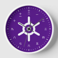 Kanji Uhr gegenüber der Wall-Uhr des Tokio Japan S