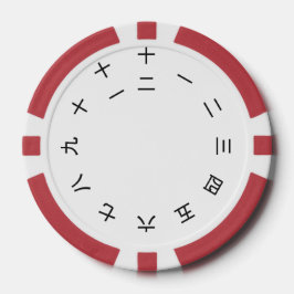 Kanji-Uhr Pokerchips