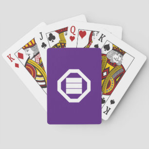 Kanji-Zeichen für drei Zeichen auf Tray Spielkarten