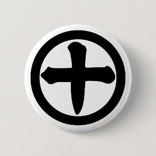 Kanji-Ziffer Zehn im Kreis Button