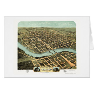 Kankakee, panoramische Karte IL - 1869