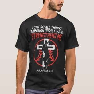 Kann alles tun, Baseball religiöse Christliche Män T-Shirt