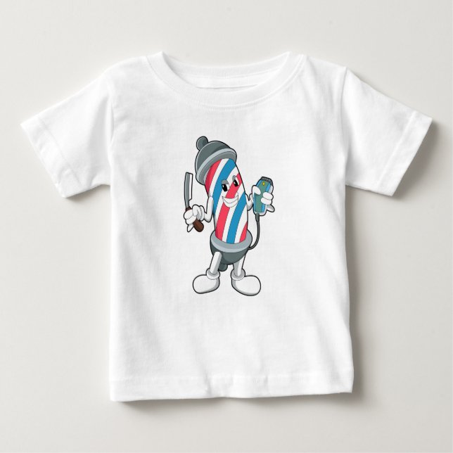 Kann als Friseur mit Razor Baby T-shirt (Vorderseite)