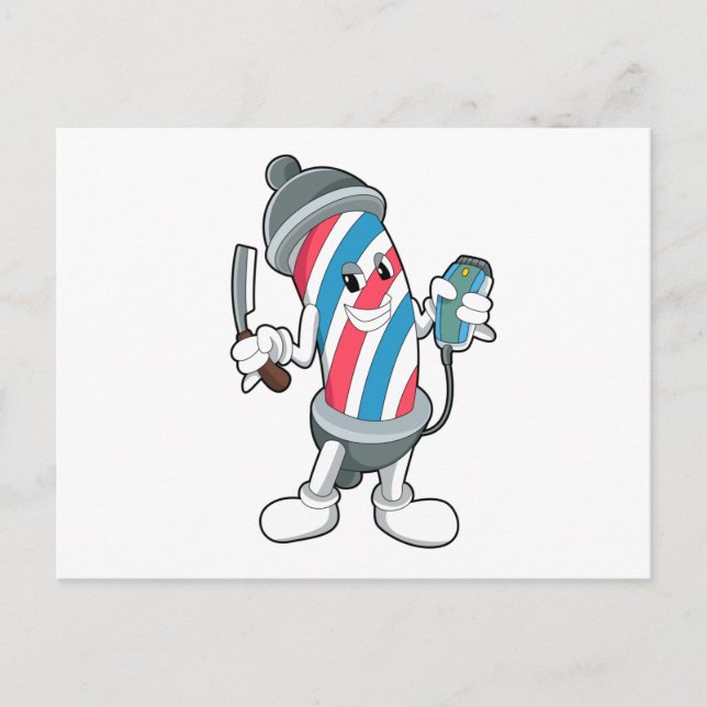 Kann als Friseur mit Razor Postkarte (Vorderseite)