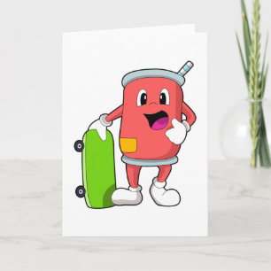 Kann als Skater mit Skateboard Karte