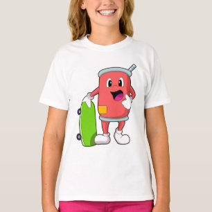 Kann als Skater mit Skateboard T-Shirt