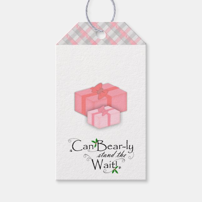 Kann Bärenlust die "Wait Christmas Bären"-Geschenk Geschenkanhänger (Vorderseite)